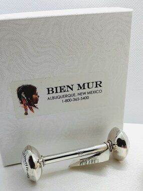 NEW handmade sterling silver baby rattle